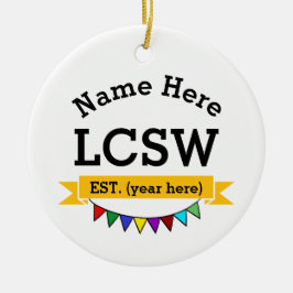 LCSW オーナメント ギフト 公認臨床ソーシャルワーカー
