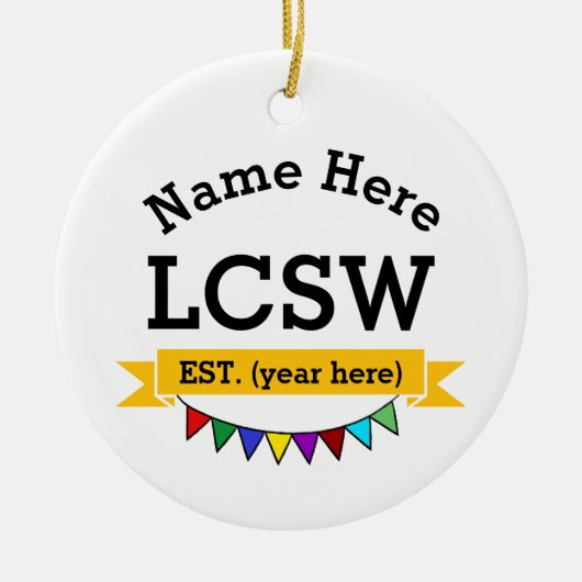 LCSW オーナメント ギフト 公認臨床ソーシャルワーカー (正面)