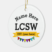 LCSW オーナメント ギフト 公認臨床ソーシャルワーカー (左)