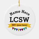 LCSW オーナメント ギフト 公認臨床ソーシャルワーカー (裏面)
