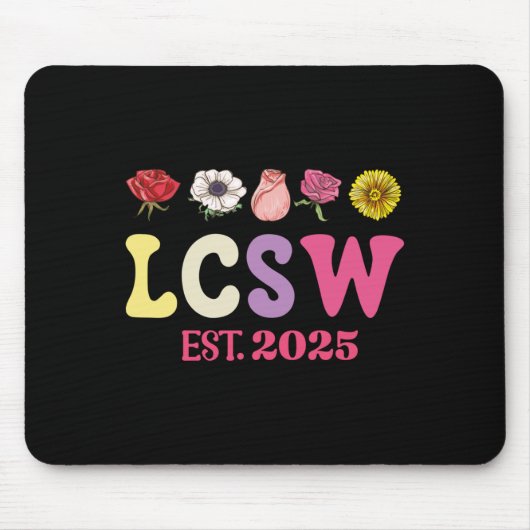Lcsw Est 2025卒業ライセンス臨床社会 マウスパッド (正面)