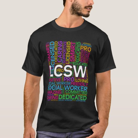 Lcsw Social Worker Word Cloud Tal Health Tシャツ (正面)