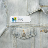 LD3 Dems – 薄型スタイル名バッジ、磁気バック 名札 (インサイチュ)