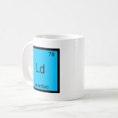 Ld - レーザーディスク 楽しい化学 元素記号Tシャツ コーヒーマグカップ (正面左)