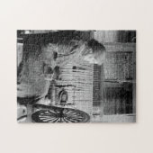 LD wOMAN uSINGsPINNING wHEEL 1930S写真 ジグソーパズル (横)