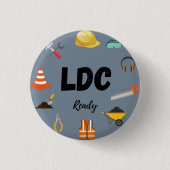 LDCはJWに対応 缶バッジ (正面)