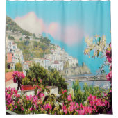 ldp AMALFI – パノラマ – Amalfi海岸 – シャワーカーテン (正面)