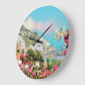 ldp AMALFI – パノラマ – Amalfi海岸 –  ラージ壁時計 (傾斜)