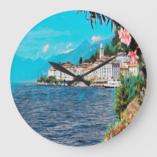 ldp BELLAGIO – コモ湖 – ラージ壁時計 (正面)
