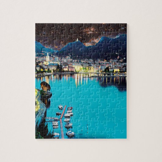 ldp COMO – 湖 – パノラマ ジグソーパズル (縦)