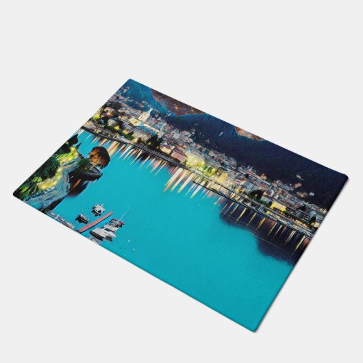 ldp COMO – 湖 – パノラマ ドアマット (アングル)