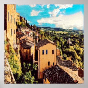 ldp MONTEPULCIANO – 都市 – パノラマ – ポスター