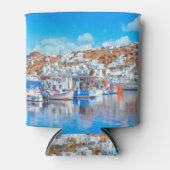 ldp MYKONOS -魚釣りボート – ハーバー – パノラマ 缶クーラー (正面)