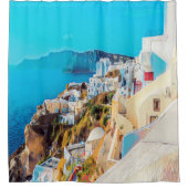 ldp SANTORINI – パノラマ –  シャワーカーテン (正面)