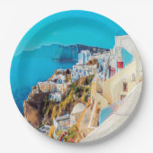 ldp SANTORINI – パノラマ – ペーパープレート (正面)