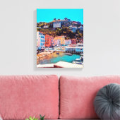 ldp SORRENTO – パノラマ – ビーチ- キャンバスプリント (インサイチュ (リビング))