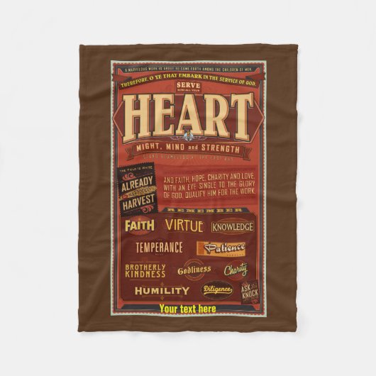 LDSのフリースブランケット。 "積み込むD&C 4" O Ye フリースブランケット (正面)