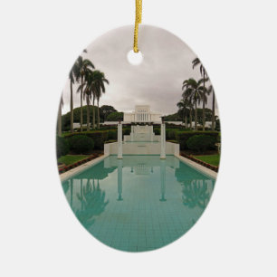 LDSの寺院、Laie、Hawai'i. セラミックオーナメント