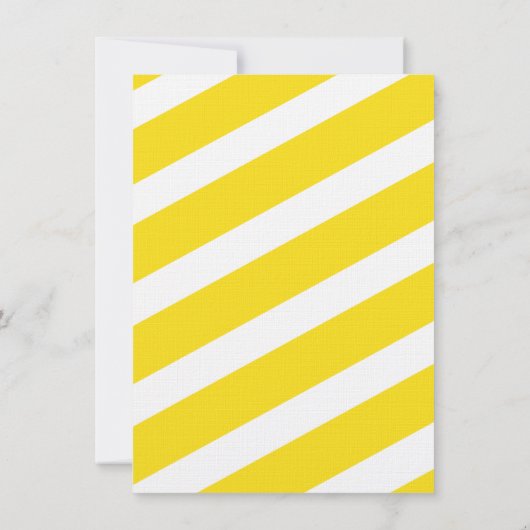 LDSの洗礼の招待状の男の子-黄色および青 招待状 (裏面)