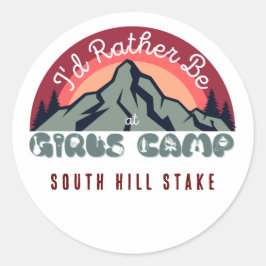 LDSガールズキャンプキュートカスタムステッカー ラウンドシール