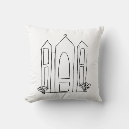 LDSソルトレイクシティテンプルシンプルモロモダンモンテ クッション (正面)