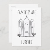 LDSソルトレイクシティテンプルシンプルモロモダンモン インビテーションポストカード (正面/裏面)