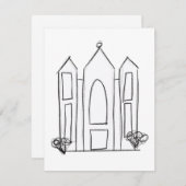 LDSソルトレイクシティテンプルシンプルモロモダンモン エンクロージャーカード (正面/裏面)