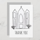 LDSソルトレイクシティテンプルシンプルモロモダンモン サンキューカード (正面/裏面)