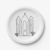 LDSソルトレイクシティテンプルシンプルモロモダンモン ペーパープレート (正面)