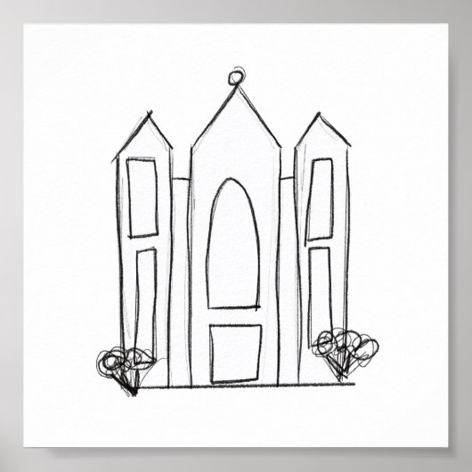 LDSソルトレイクシティテンプルシンプルモロモダンモン ポスター (正面)