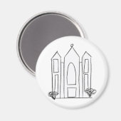 LDSソルトレイクシティテンプルシンプルモロモダンモン マグネット (正面/裏面)