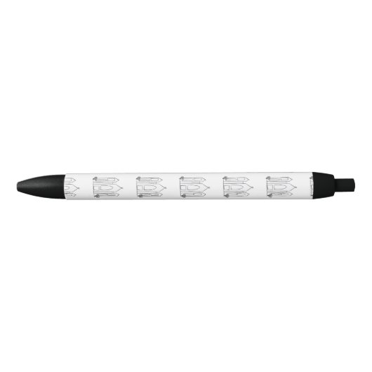 LDSソルトレイクシティテンプルシンプルモロモダンモン 黒ボールペン (正面)