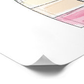 LDSソルトレイクシティテンプルレインボーサンセットモルモン ポスター (角)