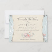 LDSテンプル封緘カード |ヴィンテージ自転車愛 招待状 (正面)