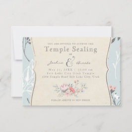 LDSテンプル封緘カード |ヴィンテージ自転車愛 招待状