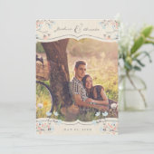 LDSテンプル結婚式招待状|フォトヴィンテージ 招待状 (スタンド正面)