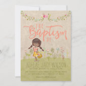 LDSバプティスマ招待状|スイートヴィンテージフローラガール 招待状 (正面)