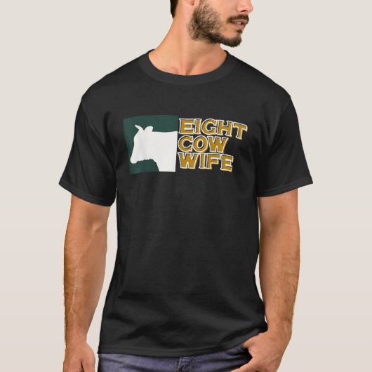 LDSモおもしろいルモン8カウウーマン妻フラワージョニーL Tシャツ (正面)