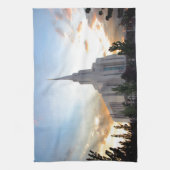 LDSモルモンオキルラースマウンテンユタ寺院 キッチンタオル (縦)