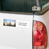 LDSモルモンオキルラースマウンテンユタ寺院 バンパーステッカー (トラック上)