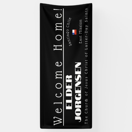 LDS宣教師ウェルカムホームカスタムバナーのポスター 横断幕 (縦)