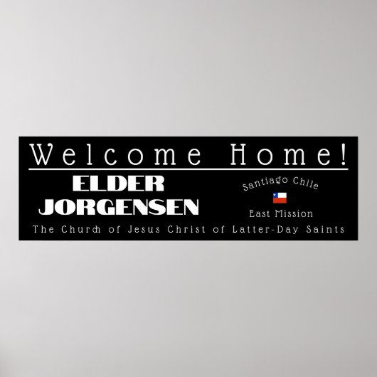 LDS宣教師ウェルカムホームカスタムポスターサイン ポスター (正面)