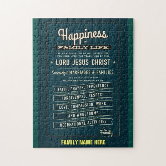 LDS家族の布告のパズル。 (それをカスタマイズ) ジグソーパズル (縦)