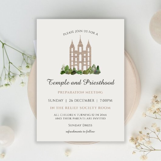 LDS寺司教準備会議 招待状