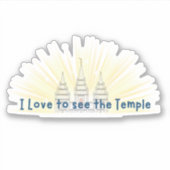 LDS私は寺のプライマリー、若者、ギフトを見ることが大好き シール (正面)