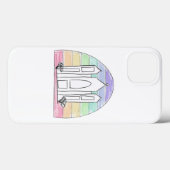LDS ソルトレイクシティ寺院 虹色の夕焼け モルモン教 Case-Mate iPhoneケース (裏面 (横))