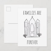 LDS ソルトレイクシティ神殿 シンプル モダン モルモン インビテーションポストカード (正面/裏面)