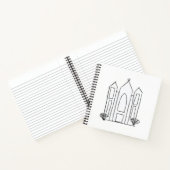 LDS ソルトレイクシティ神殿 シンプル モダン モルモン ノートブック (内部)