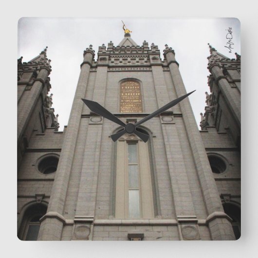 LDS ソルトレイクシティ ユタ テンプル時計 スクエア壁時計 (正面)