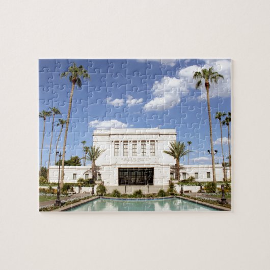 LDS メサ アリゾナ テンプル モルモン教の絵 ジグソーパズル (横)
